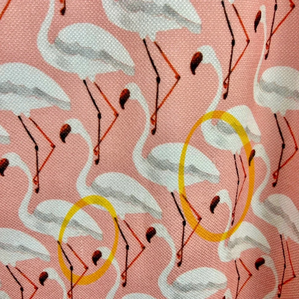 Julian Taylor New York Pink Flamingo Print Knee Length Dress Plus Size 18W Beach